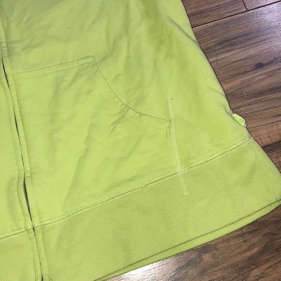 C9 Champion lime green short Sleeves zipper hoodie puff shoulders size large - Picture 6 of 13